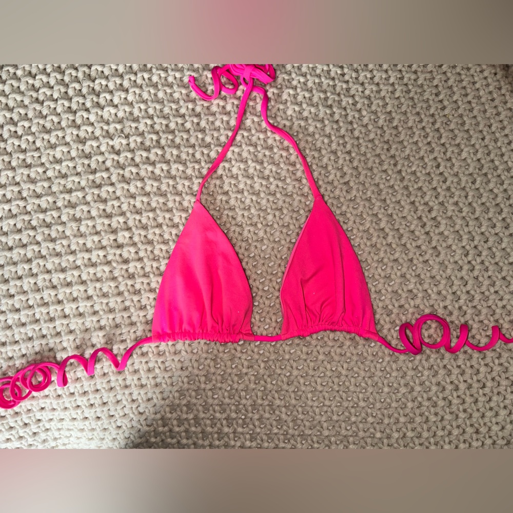 Neon Pink Sparkle Bikini Top Frankie’s Bikinis